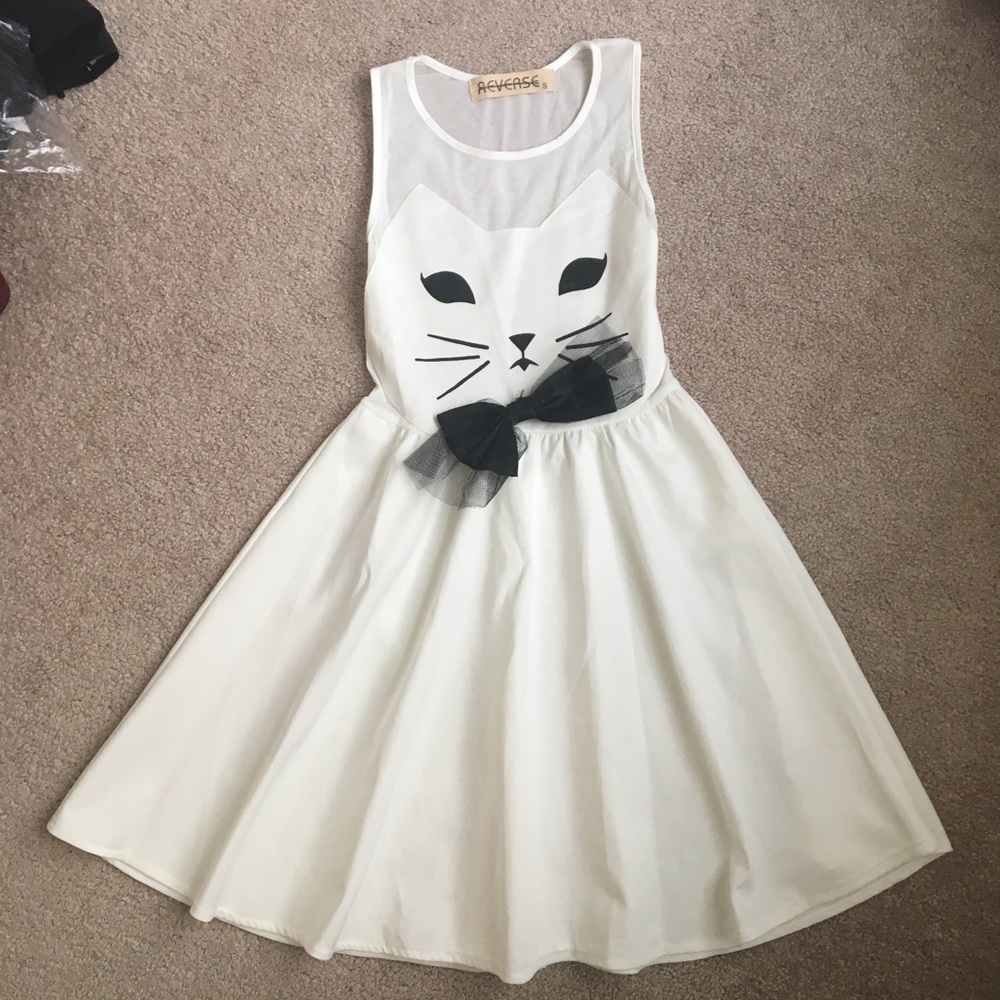 White Cat Dress